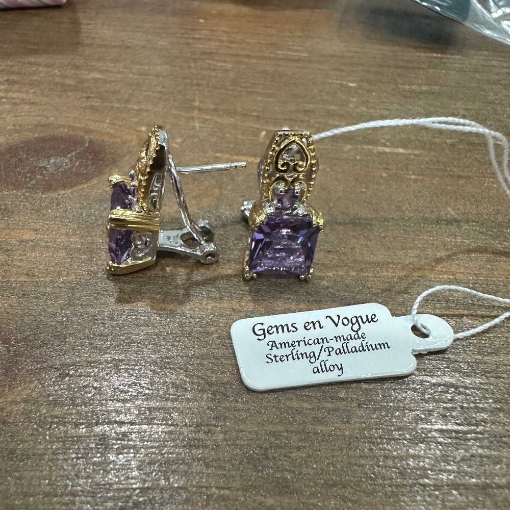 Gems en Vogue Amethyst Earrings